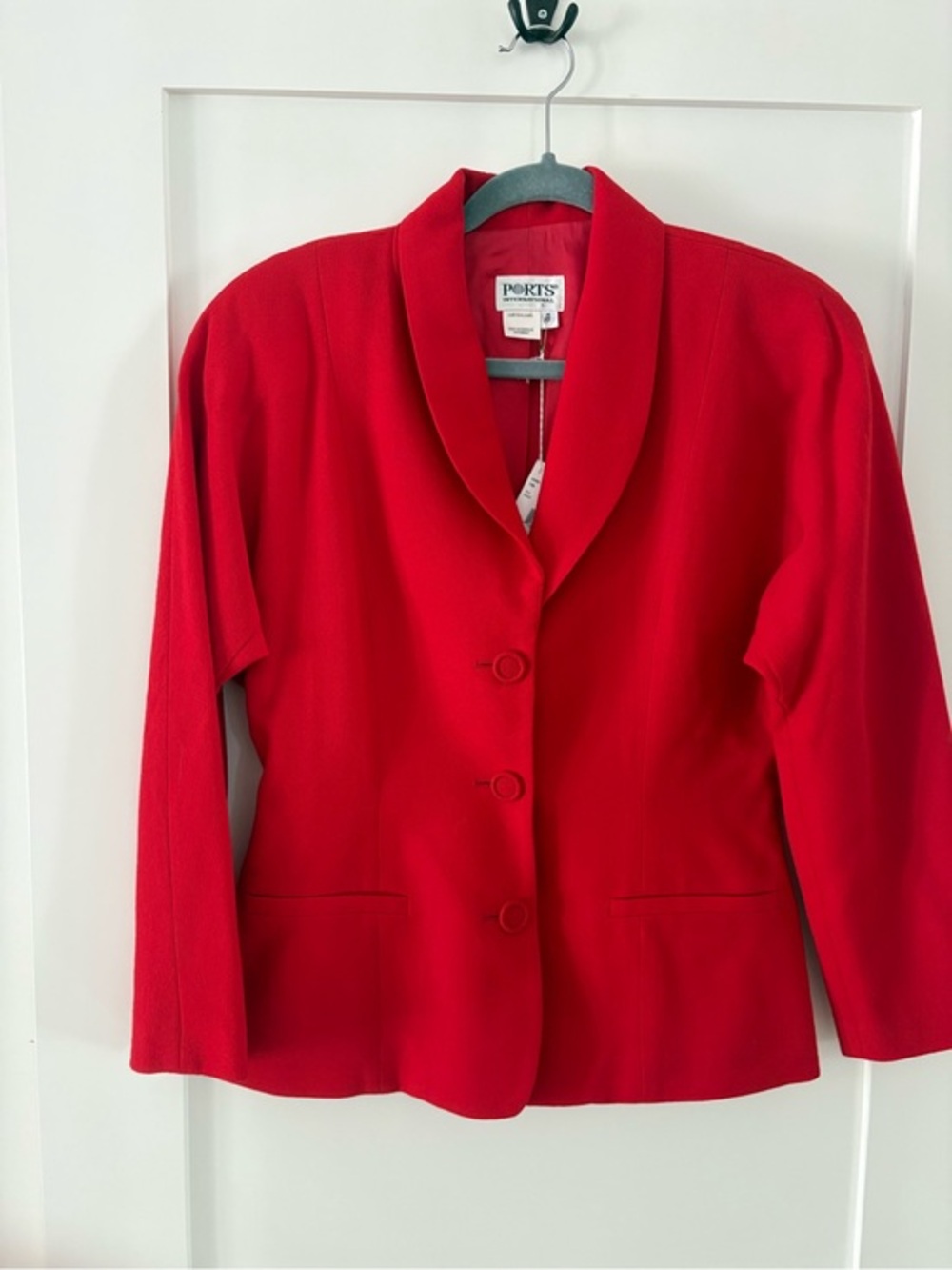 Ports International 100% Wool Red Blazer NWT Vintage Size 8 Made in Canada